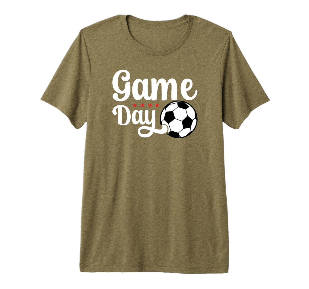 Game Day Soccer Game Day Tri Blend T-Shirt - Casual Everyday Wear Unisex - T-Shirt, Sweatshirt, Hoodie