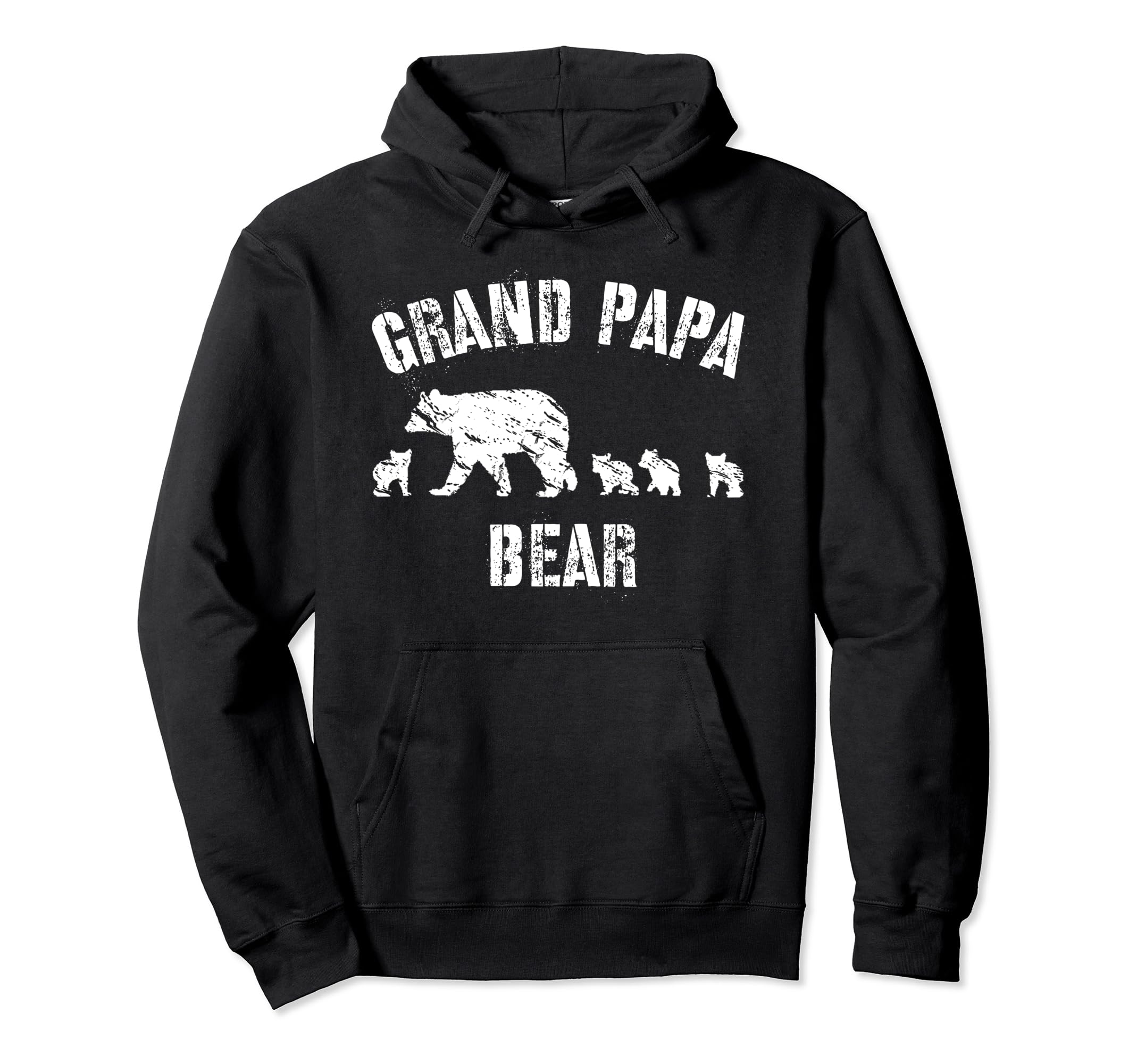 Grand Papa Bear 4 Four Cubs Grandpa Hoodie - Custom Art Print Men Women - T-Shirt, Sweatshirt, Hoodie