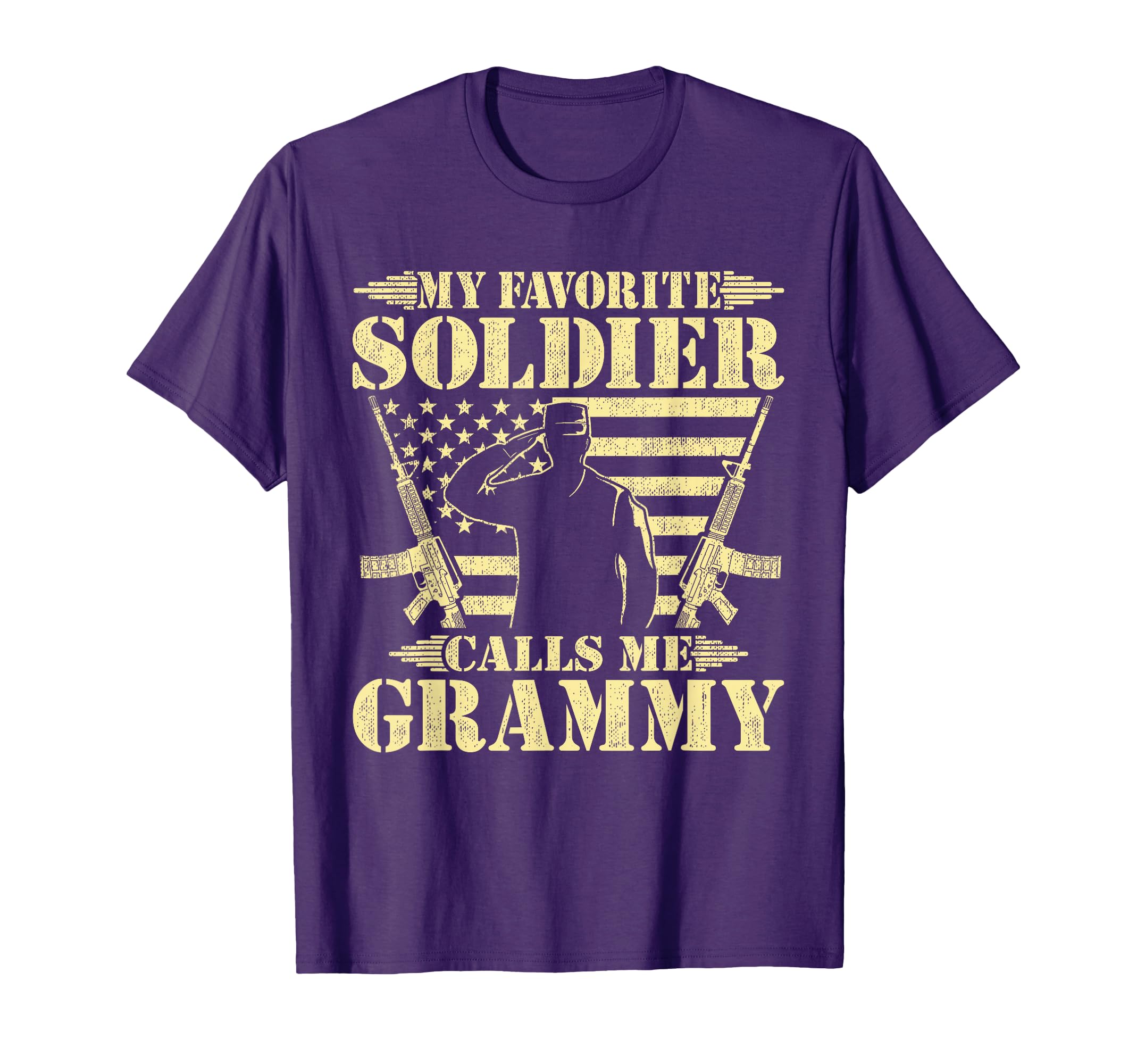 My Favorite Soldier Calls Me Grammy T-Shirt - Casual Everyday Wear Unisex - T-Shirt, Sweatshirt, Hoodie
