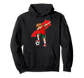 Dabbing Soccer Morocco Jersey Hoodie - Novelty Apparel for Adults - T-Shirt, Sweatshirt, Hoodie