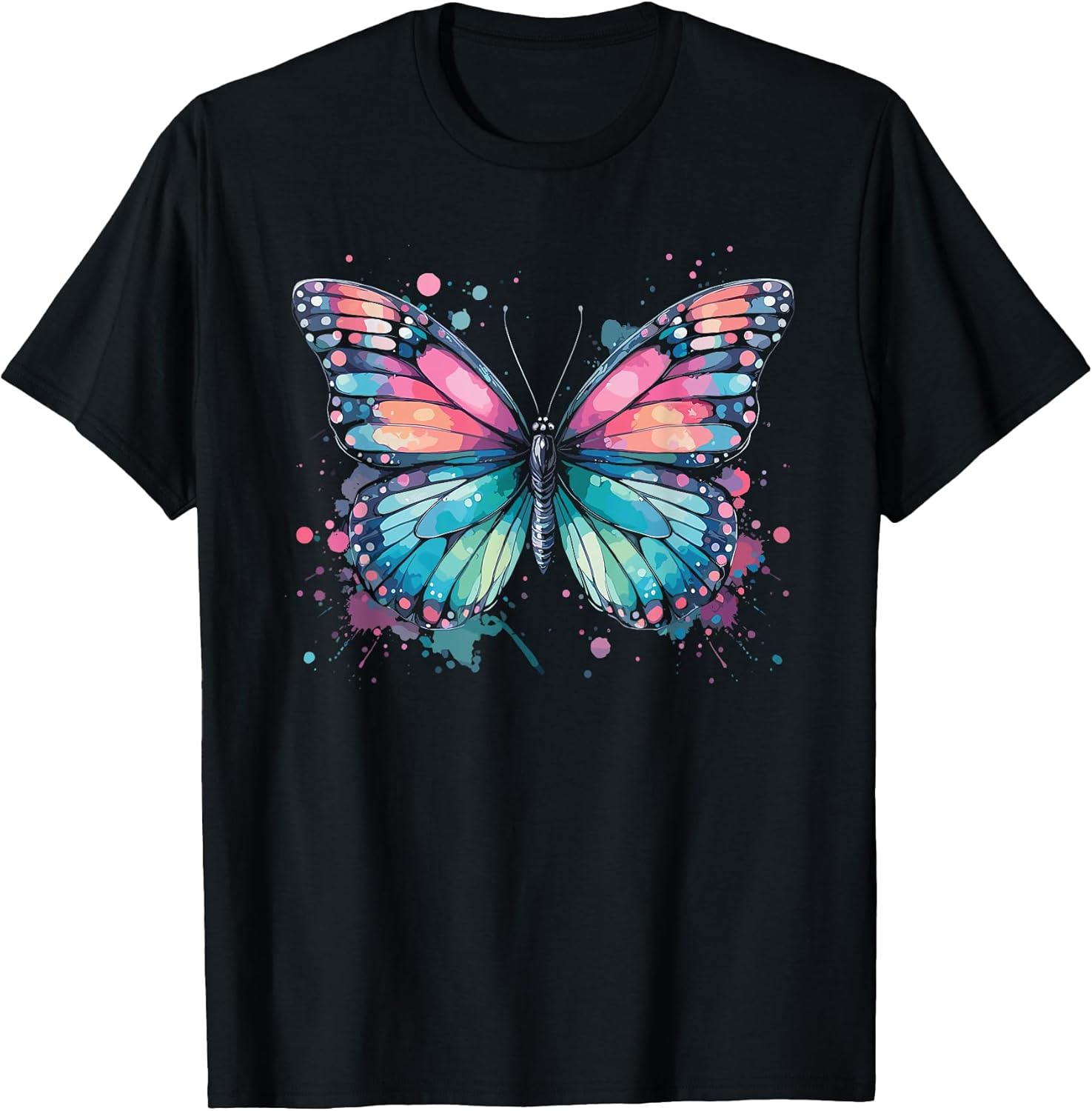 Butterfly Watercolor Design Boho Aesthetic Art - Adult & Kids T-Shirts, Sweatshirts & Hoodies apparel design preview 1