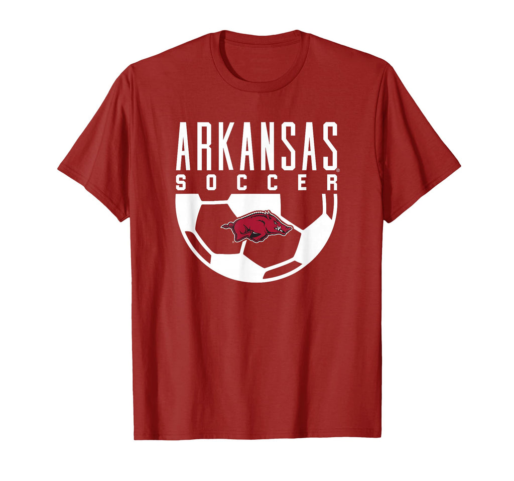 University Arkansas Razorbacks Soccer T-Shirt - Novelty Apparel for Adults - T-Shirt, Sweatshirt, Hoodie