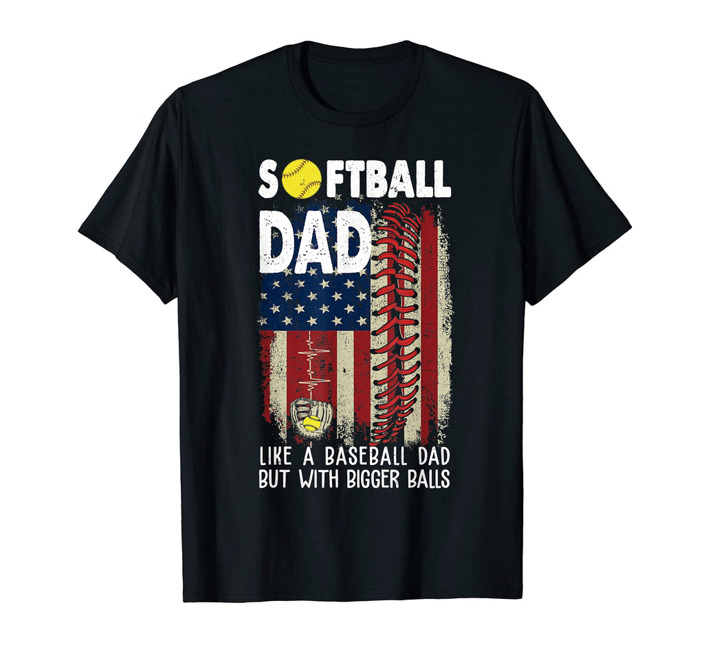 Mens Softball Dad Like Baseball But T-Shirt - Minimalist Print for Adults - T-Shirt, Sweatshirt, Hoodie