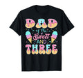 Dad Sweet Three 3Rd Birthday Ice Cream T-Shirt - Graphic Print for Adults - T-Shirt, Sweatshirt, Hoodie