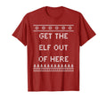 Get Elf Out Here Dad Jokes Punchline T-Shirt - Minimalist Print for Adults - T-Shirt, Sweatshirt, Hoodie