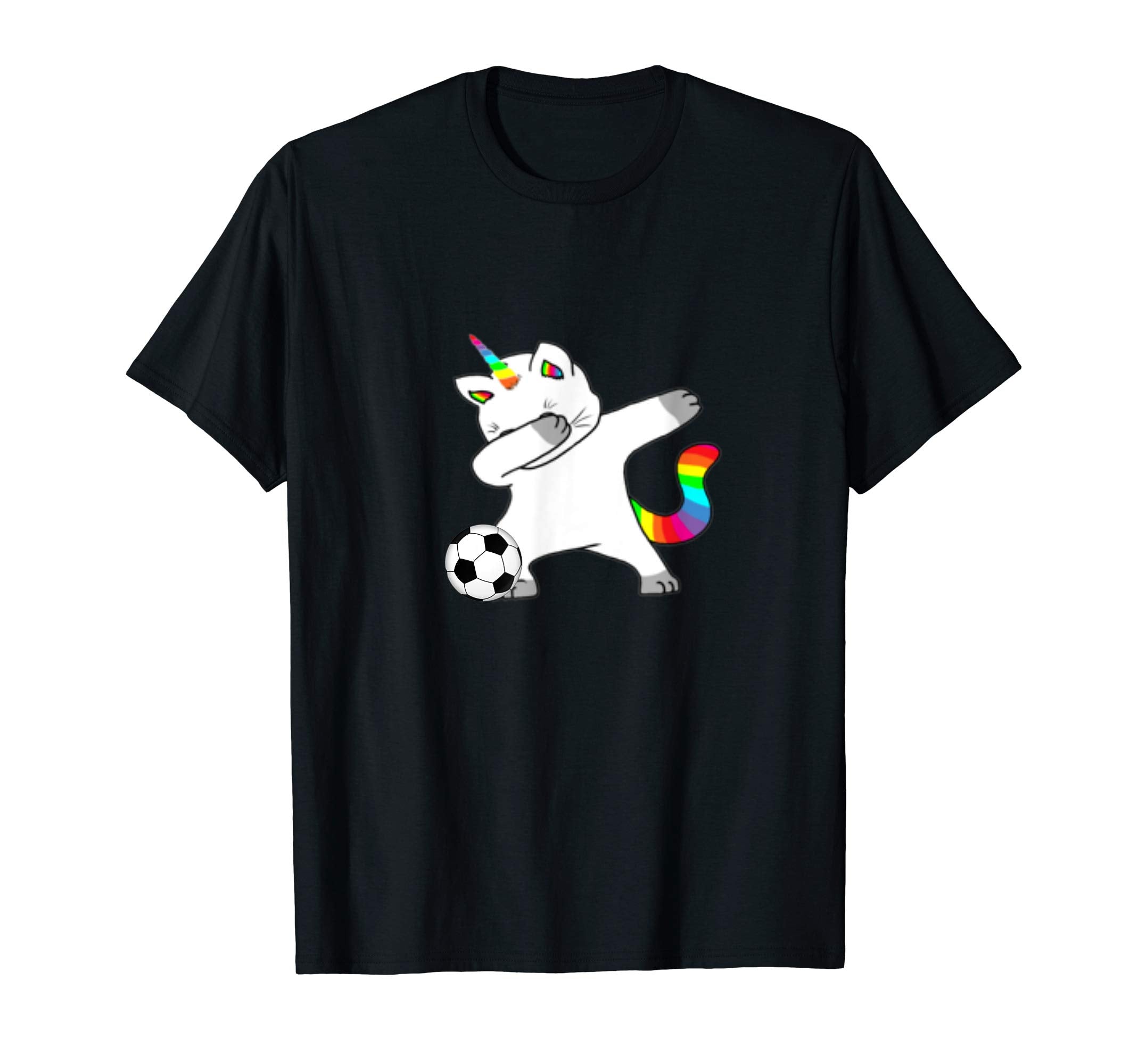 Cat Unicorn Caticorn Play Soccer T-Shirt - Casual Everyday Wear Men Women - T-Shirt, Sweatshirt, Hoodie