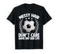 Messy Hair Dont Care Game Day T-Shirt - Casual Everyday Wear for Adults - T-Shirt, Sweatshirt, Hoodie