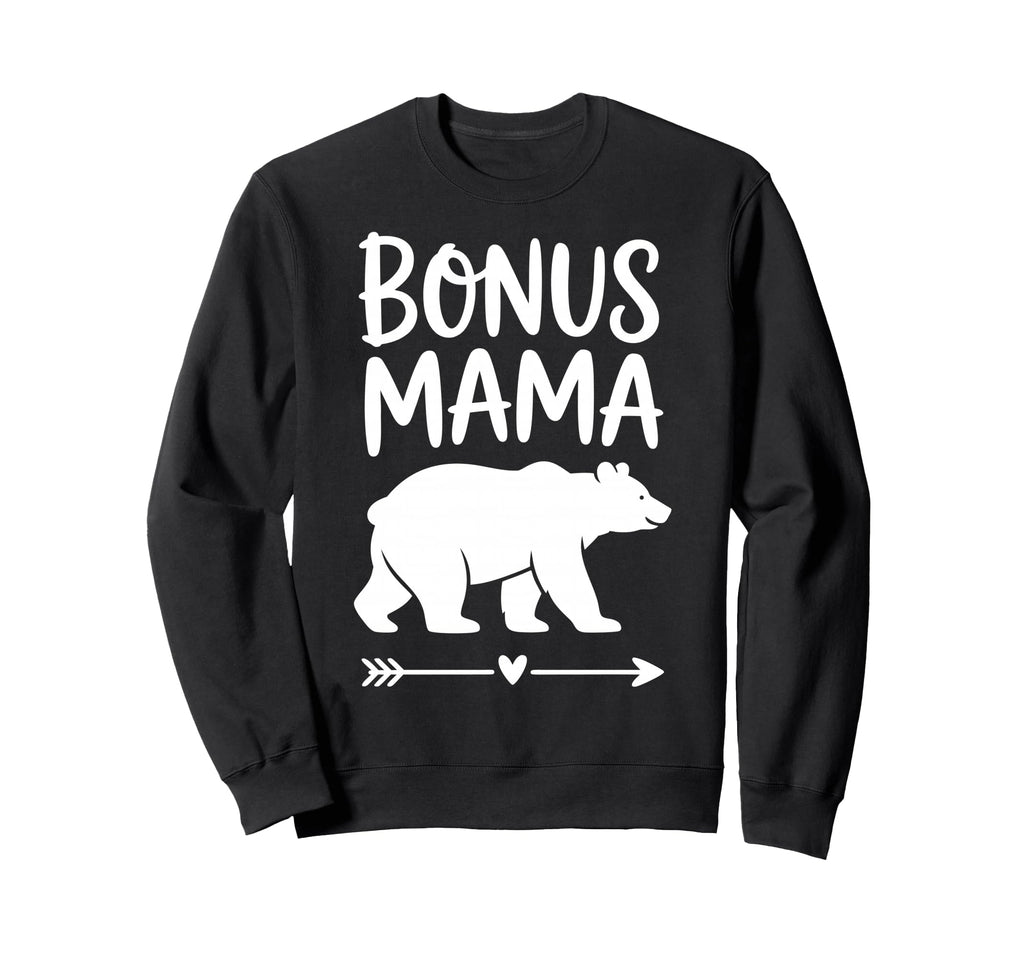 Bonus Mama Step Parent Stepmother Sweatshirt - Minimalist Print for Adults - T-Shirt, Sweatshirt, Hoodie