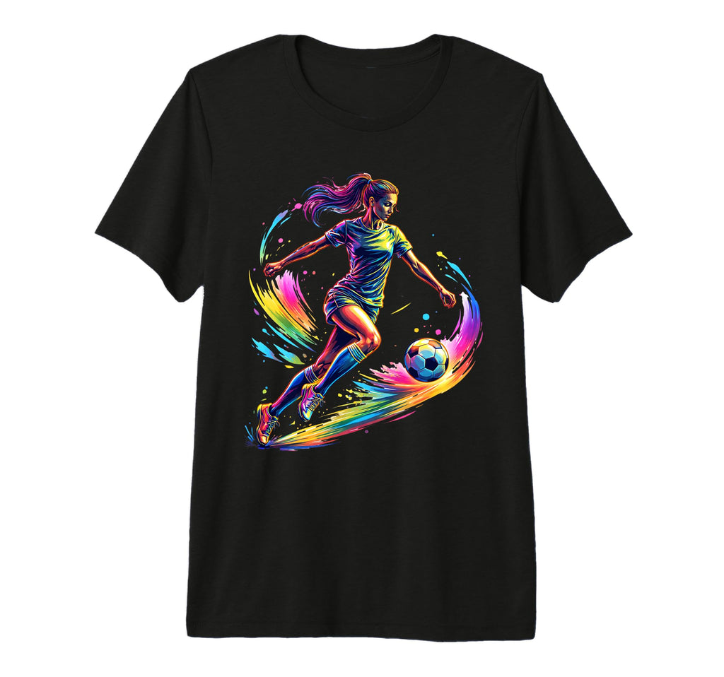 Colorful Soccer Splash Sports Tri T-Shirt - Custom Art Print for Adults - T-Shirt, Sweatshirt, Hoodie