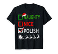 Naughty Nice Polish Pajamas Funny Santa Hat T-Shirt - Unique Graphic Unisex - T-Shirt, Sweatshirt, Hoodie