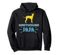 Greyhound Papa Dog Dad Greyhounds Gift Hoodie - Minimalist Print for Adults - T-Shirt, Sweatshirt, Hoodie