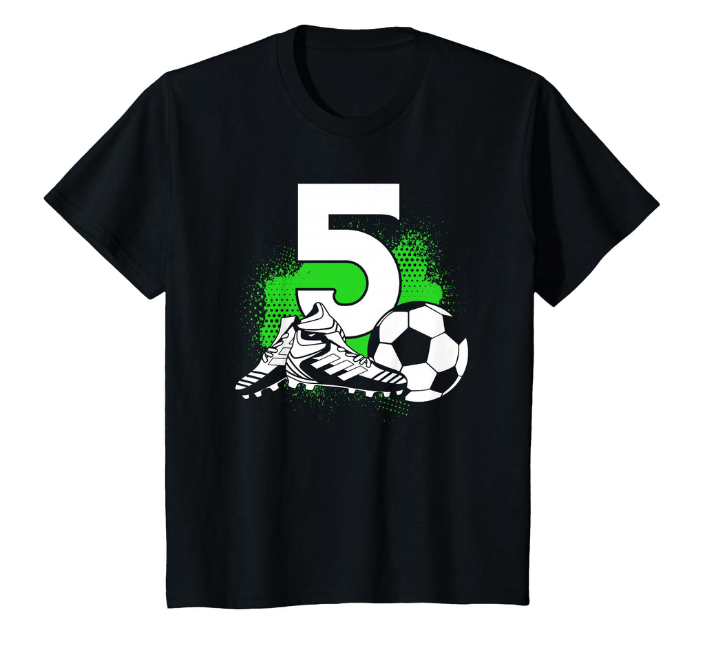5 Years Old 5Th Birthday Gift Bday Soccer T-Shirt - Trendy Graphic Unisex - T-Shirt, Sweatshirt, Hoodie