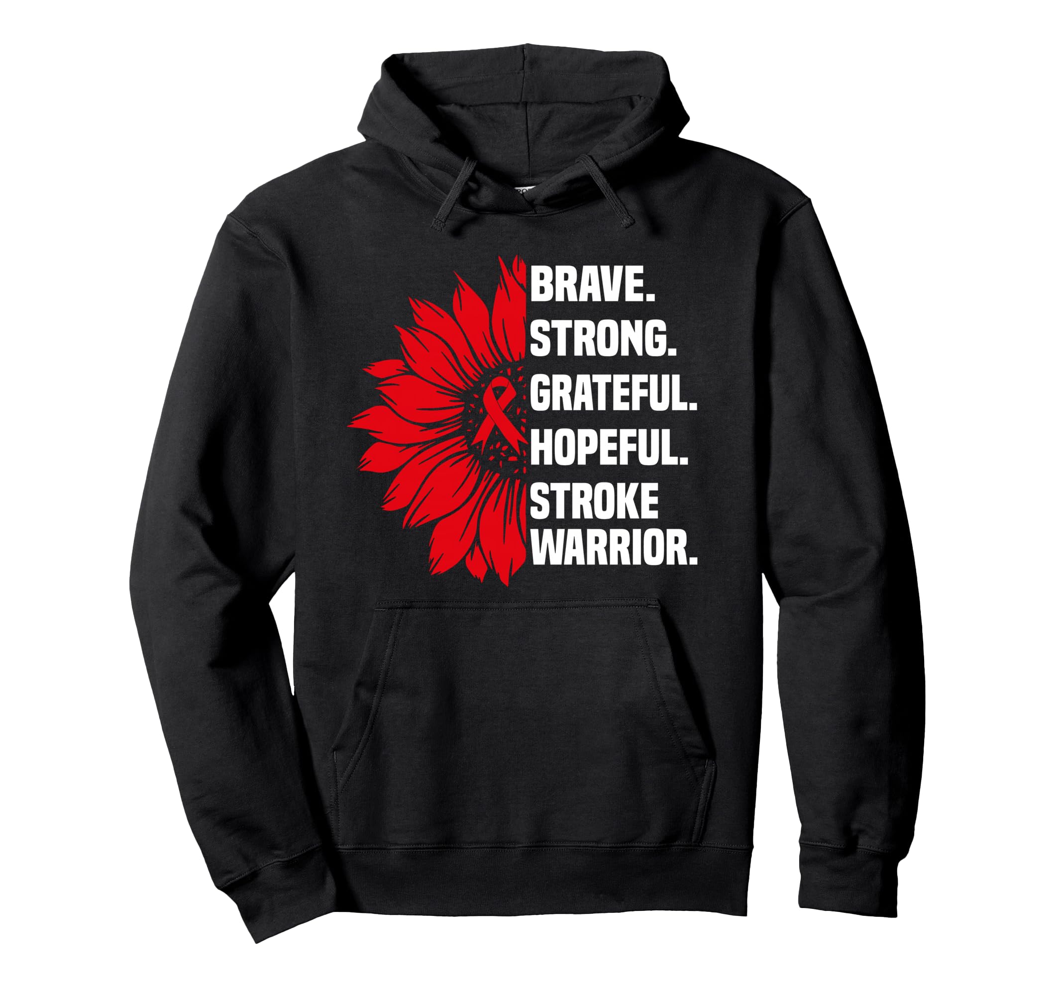 Brave Strong Stroke Warrior Survivor Hoodie - Streetwear Style for Adults - T-Shirt, Sweatshirt, Hoodie