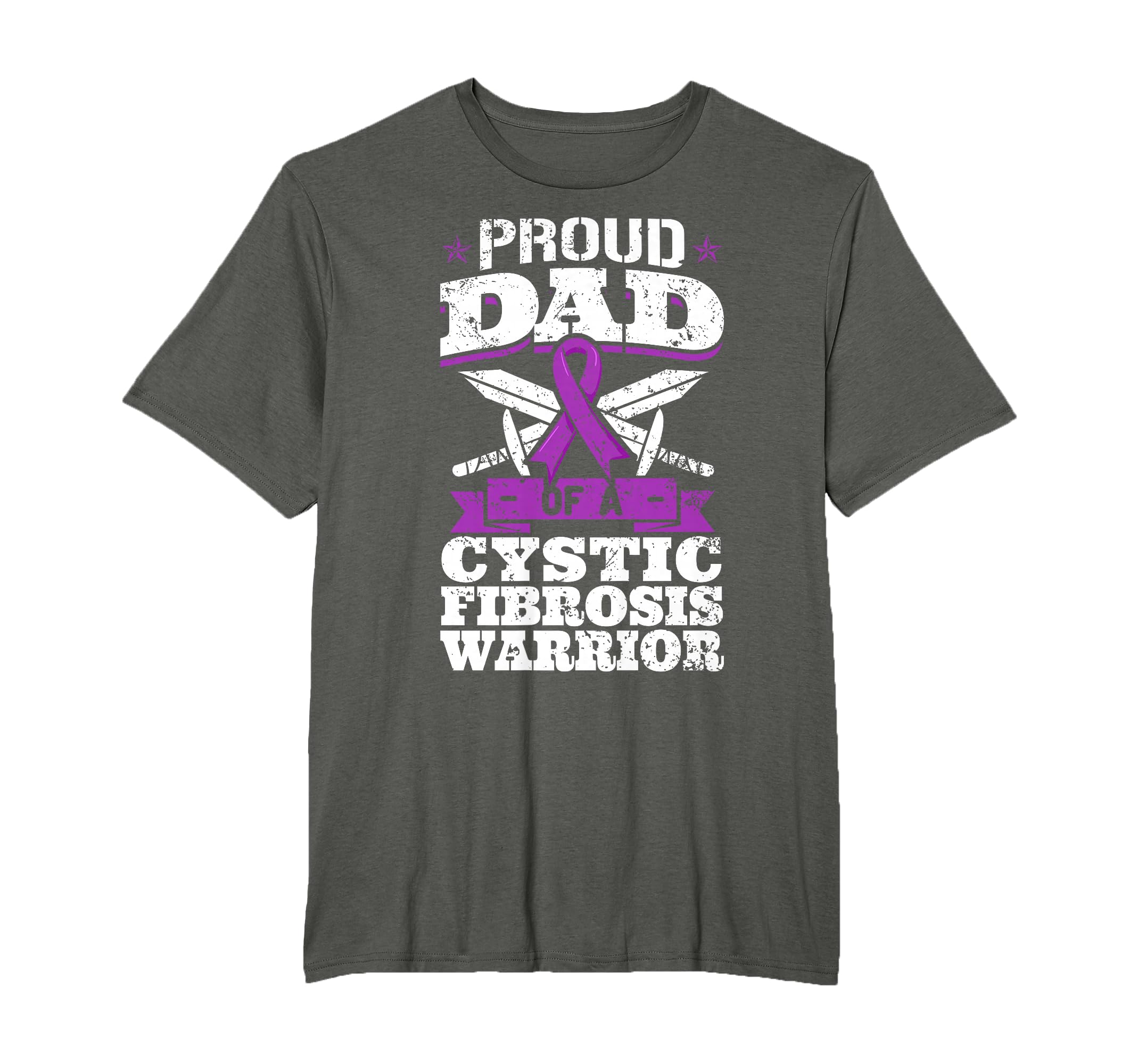 Proud Dad Cystic Fibrosis Warrior T-Shirt - Minimalist Print for Adults - T-Shirt, Sweatshirt, Hoodie