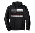 Firefighter Fireman Thin Red Line American Hoodie - Graphic Print Unisex - T-Shirt, Sweatshirt, Hoodie