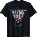 Boston Souvenir Vintage American Flag Guitar Player - Adult & Kids T-Shirts, Sweatshirts & Hoodies apparel design preview 1