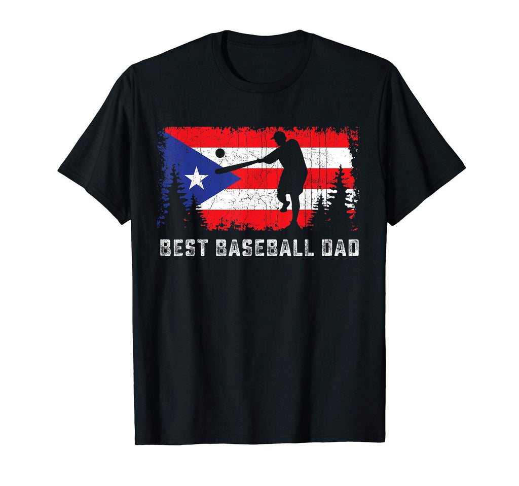 Puerto Rican Flag Baseball Player Dad T-Shirt - Custom Art Print Men Women - T-Shirt, Sweatshirt, Hoodie