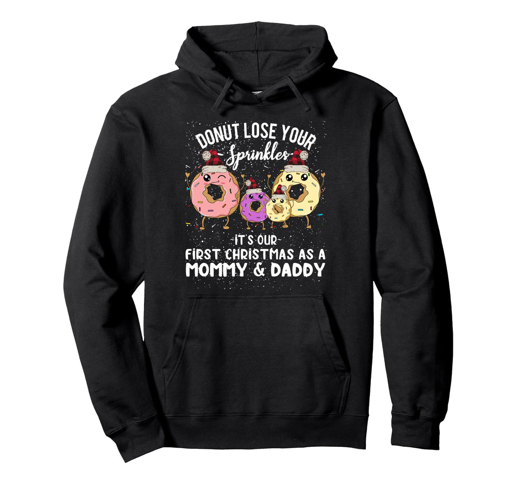 Our First As Mommy And Daddy Donut Hoodie - Custom Art Print for Adults - T-Shirt, Sweatshirt, Hoodie