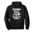 Stepmom Birthday Soccer Ball Leopard Heart Hoodie - Custom Art Print Unisex - T-Shirt, Sweatshirt, Hoodie