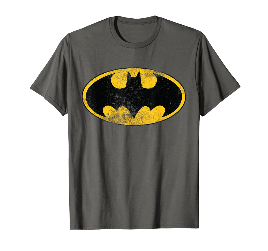 Dc Batman Logo Distressed T-Shirt - Fun Novelty Design for Adults - T-Shirt, Sweatshirt, Hoodie