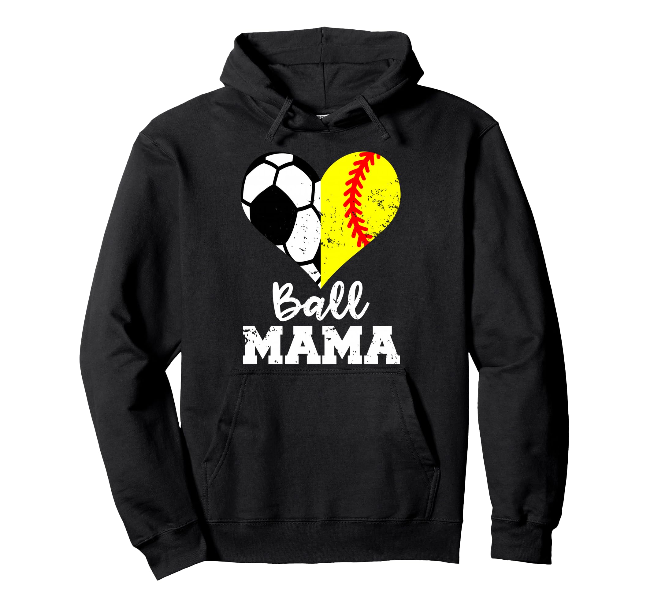 Ball Mama Funny Soccer Softball Mama Hoodie - Novelty Apparel Unisex - T-Shirt, Sweatshirt, Hoodie
