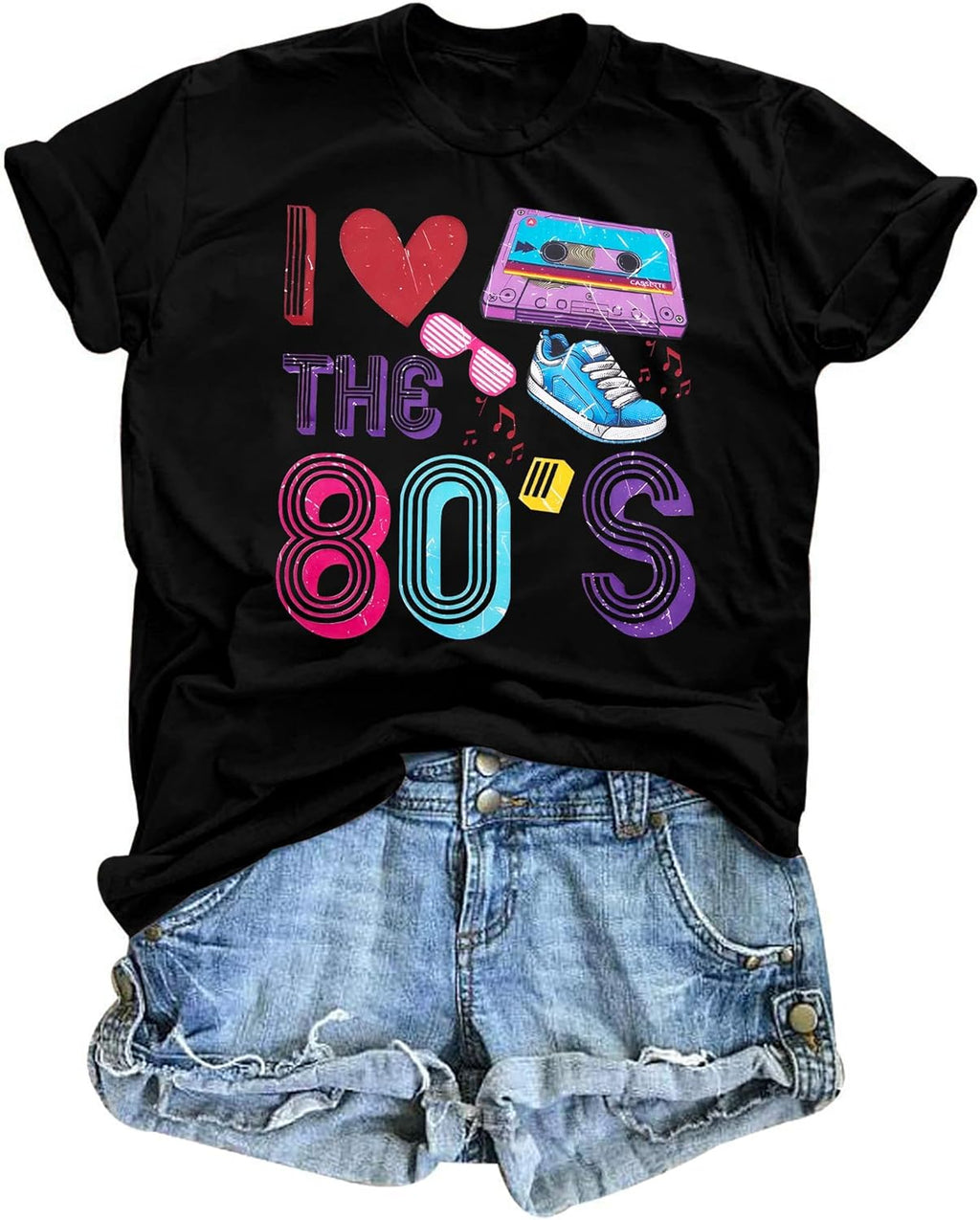 80s for Women Retro 90s Outfit I Love The 1980s Theme - Adult & Kids T-Shirts, Sweatshirts & Hoodies apparel design preview 1