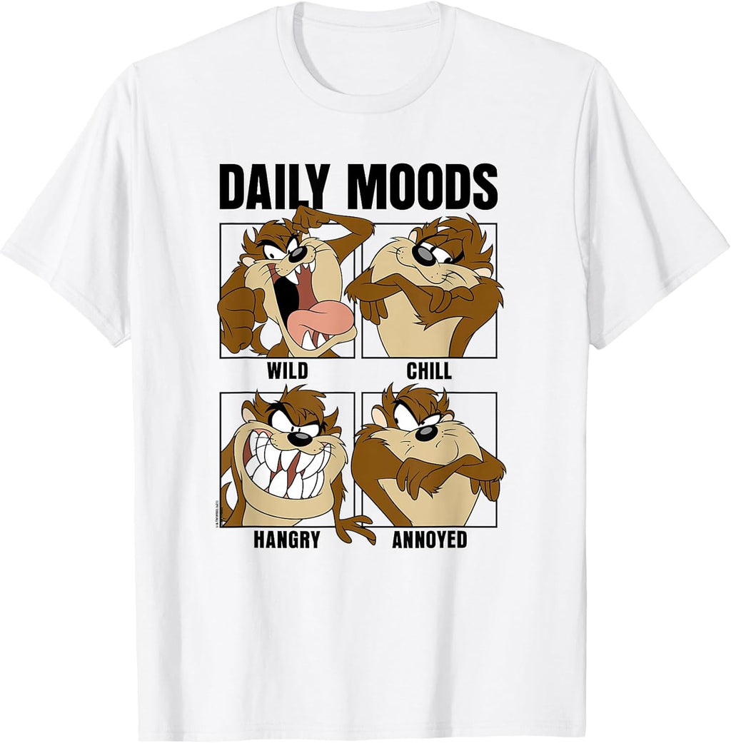 Tazmanian Devil Daily Moods Panels Small - Adult & Kids T-Shirts, Sweatshirts & Hoodies apparel design preview 1