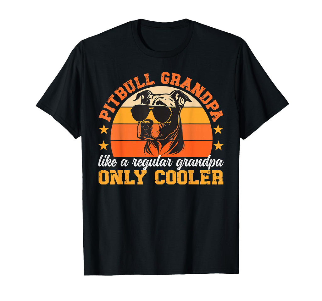 Pitbull Grandpa Pitbull Grandfather T-Shirt - Graphic Print Men Women - T-Shirt, Sweatshirt, Hoodie