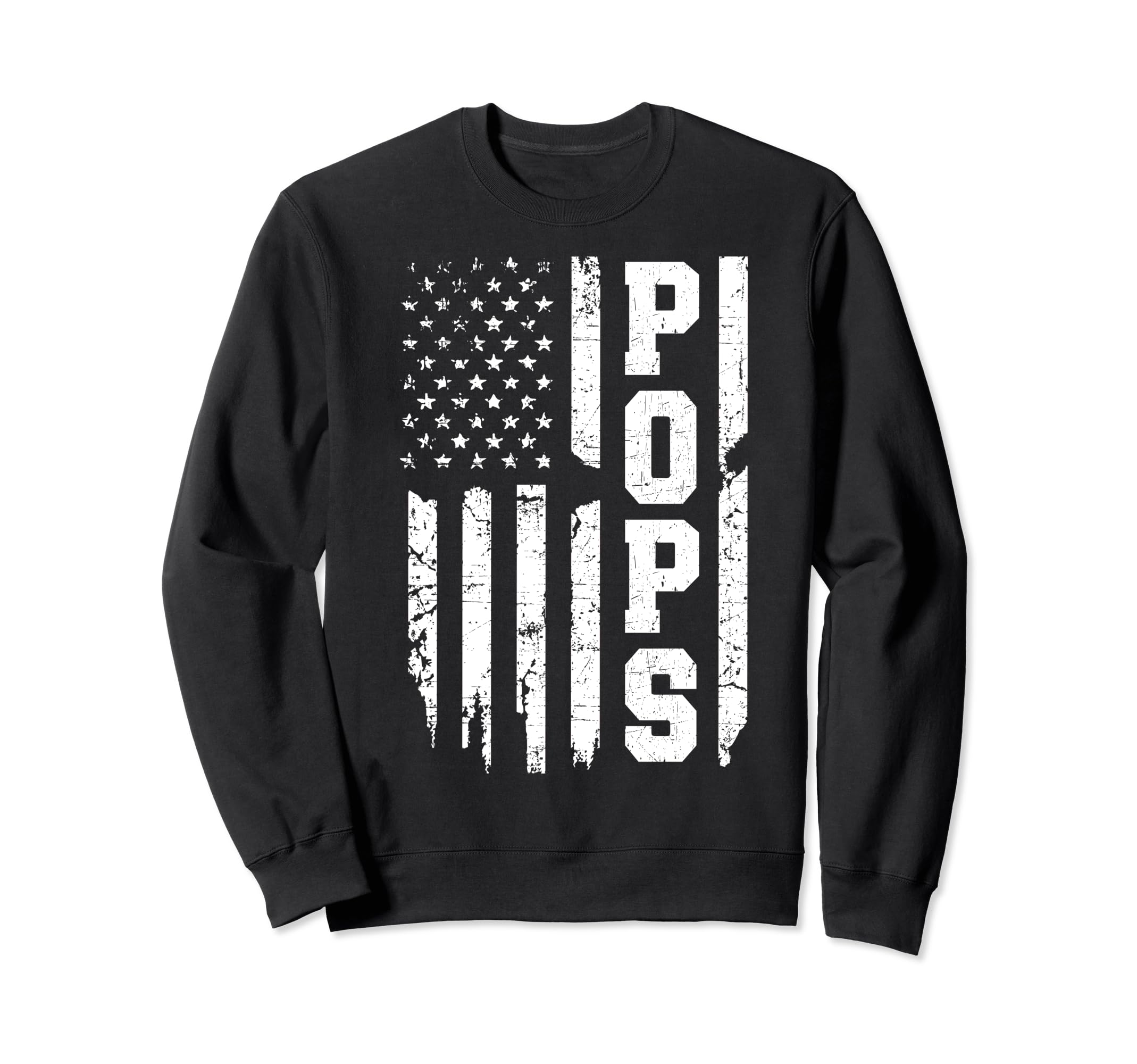 Us Flag Fathers Day Pops Father Sweatshirt - Trendy Graphic Men Women - T-Shirt, Sweatshirt, Hoodie