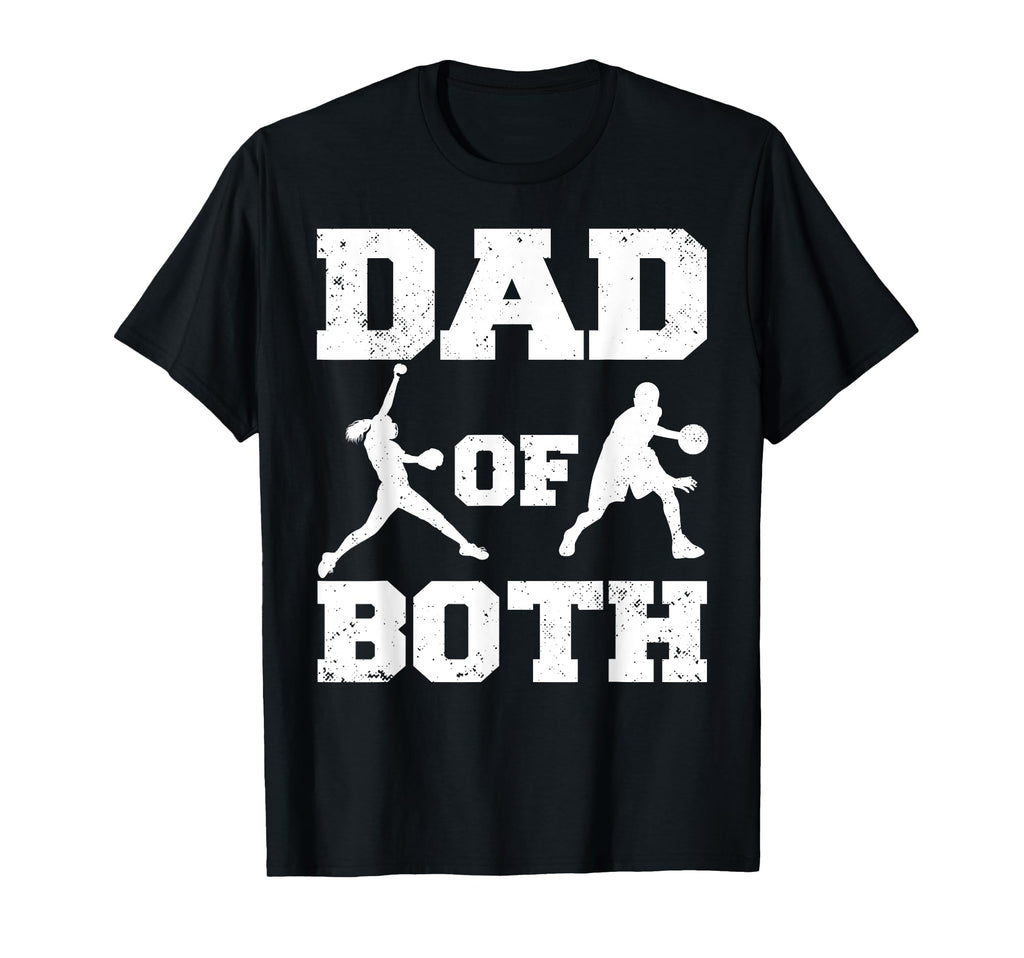 Dad Both Funny Softball T-Shirt - Casual Everyday Wear Men Women - T-Shirt, Sweatshirt, Hoodie