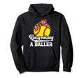 Busy Raising Baller Softball Mom Hoodie - Casual Everyday Wear Men Women - T-Shirt, Sweatshirt, Hoodie