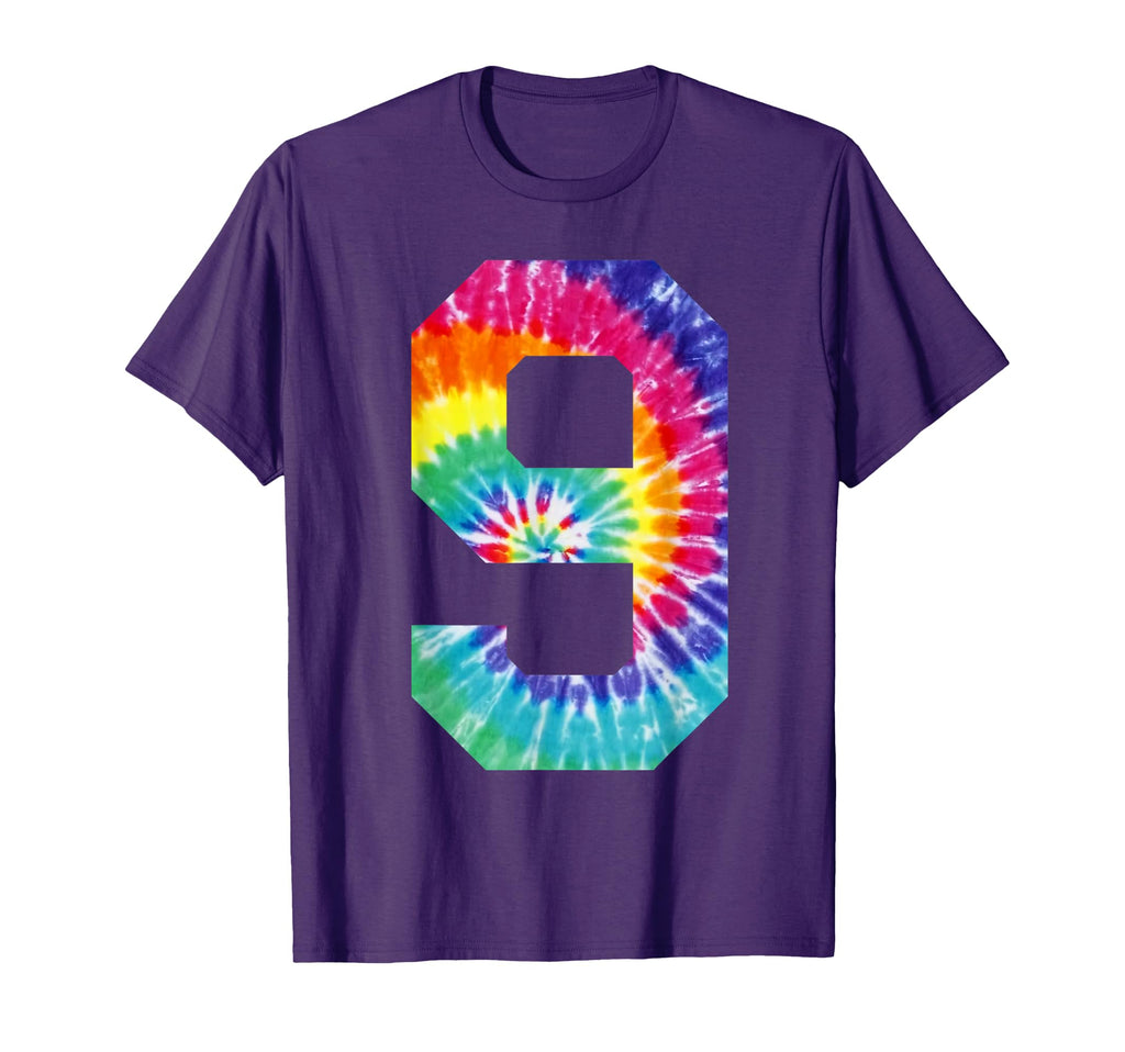 Colorful Tie Dye Number 9 Year Old 9Th T-Shirt - Streetwear Style Unisex - T-Shirt, Sweatshirt, Hoodie