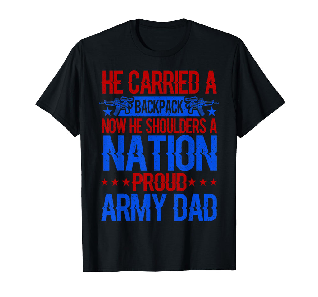 Proud Military Dad American Usa Flag T-Shirt - Unique Graphic Unisex - T-Shirt, Sweatshirt, Hoodie