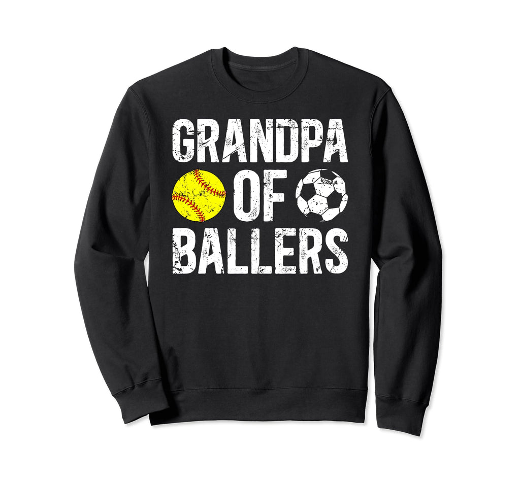 Grandpa Ballers Proud Soccer Sweatshirt - Aesthetic Graphic Unisex - T-Shirt, Sweatshirt, Hoodie