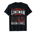 Football Lineman Proud Dad Raising T-Shirt - Aesthetic Graphic for Adults - T-Shirt, Sweatshirt, Hoodie