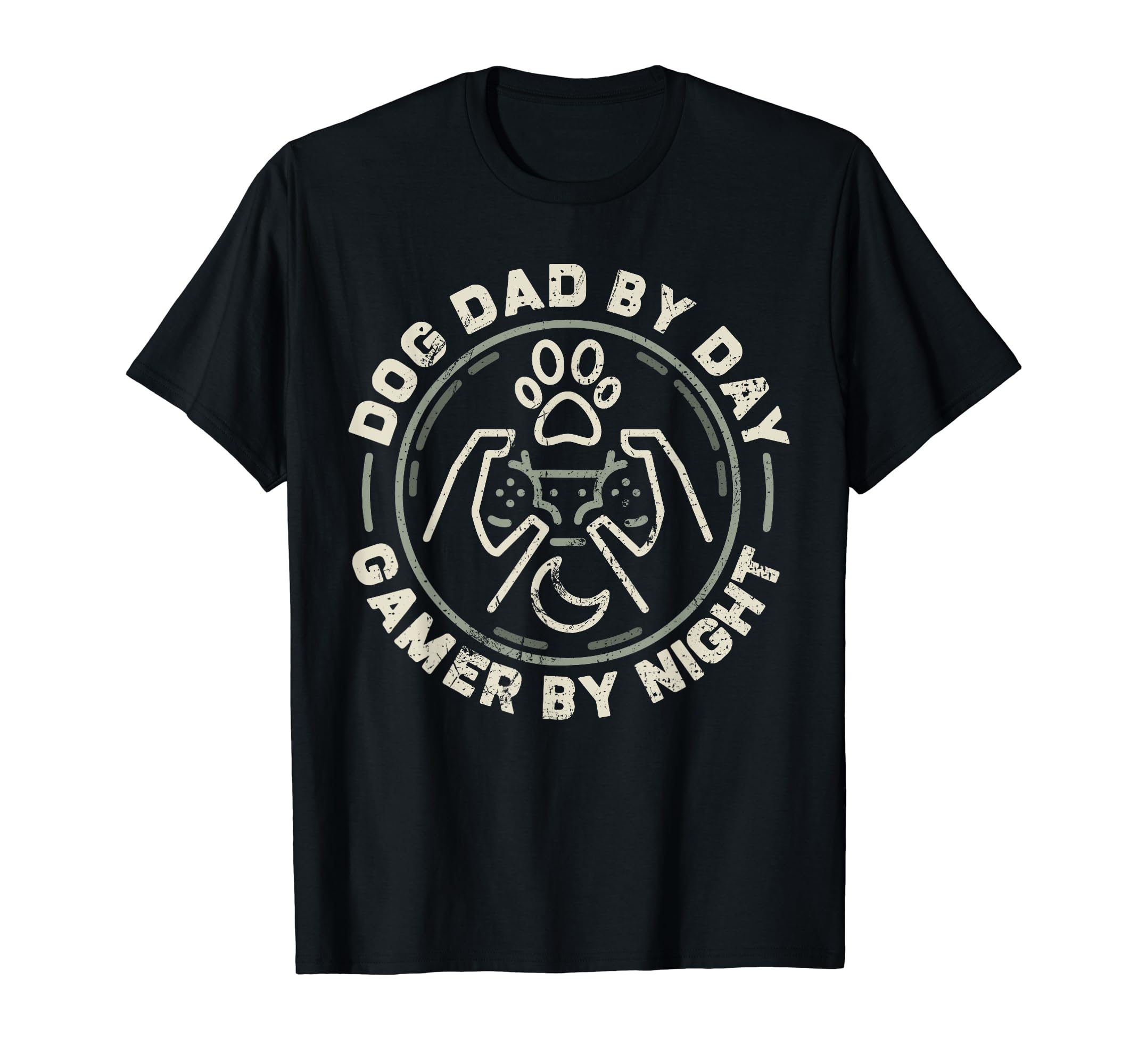 Funny Fathers Day Dog Dad Day Gamer T-Shirt - Trendy Graphic for Adults - T-Shirt, Sweatshirt, Hoodie