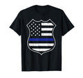 Thin Blue Line American Flag Usa T-Shirt - Minimalist Print Men Women - T-Shirt, Sweatshirt, Hoodie