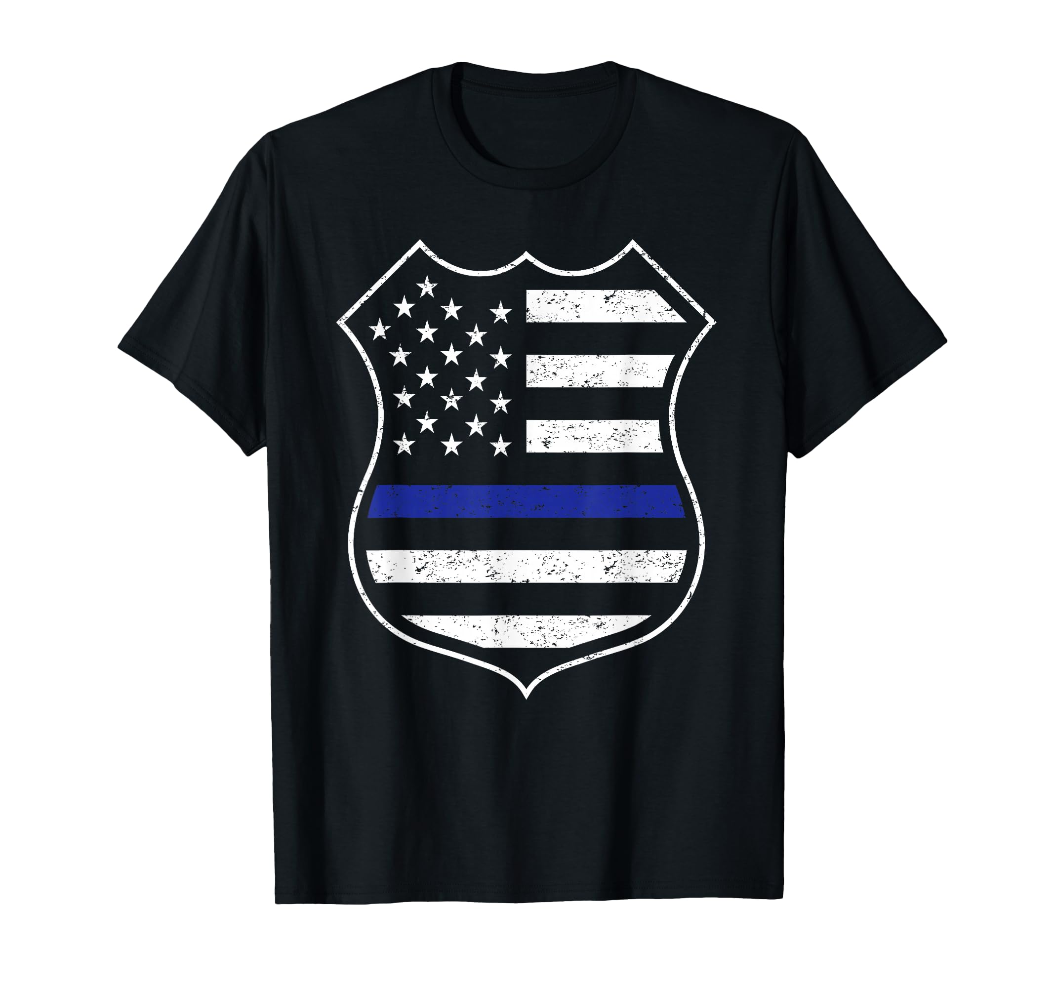 Thin Blue Line American Flag Usa T-Shirt - Minimalist Print Men Women - T-Shirt, Sweatshirt, Hoodie