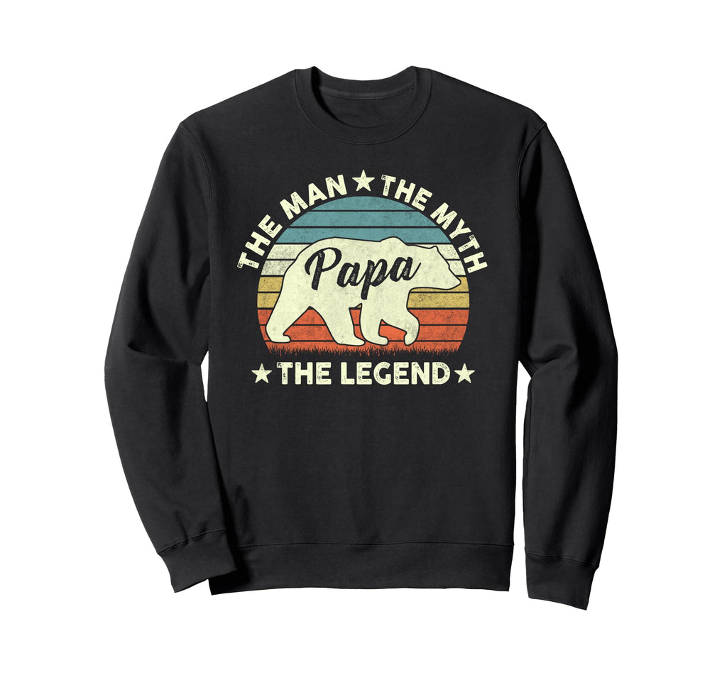 Papa Bear Gift Fathers Day Myth Sweatshirt - Fun Novelty Design for Adults - T-Shirt, Sweatshirt, Hoodie
