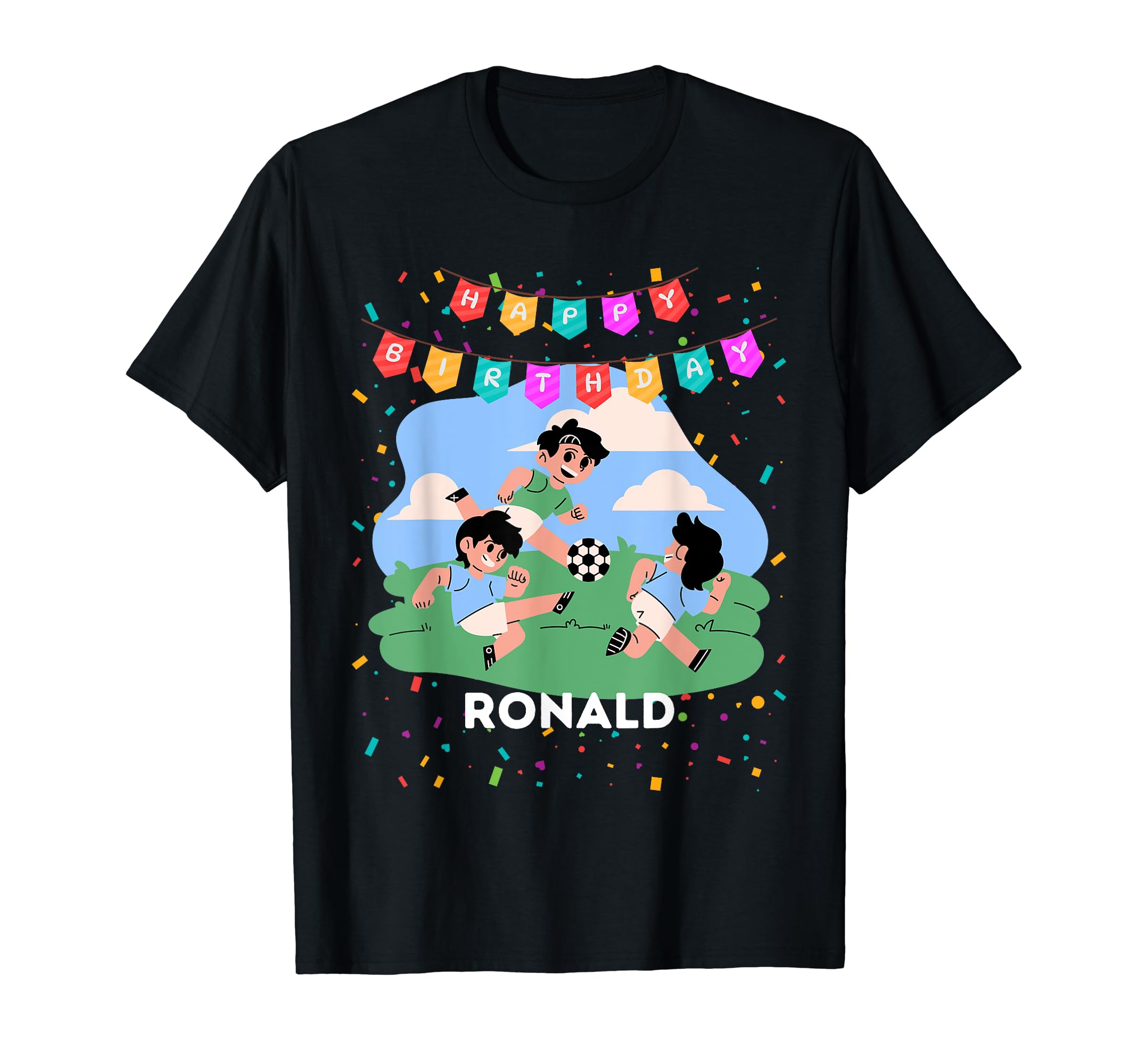 Birthday Ronald Soccer Theme Party T T-Shirt - Graphic Print for Adults - T-Shirt, Sweatshirt, Hoodie