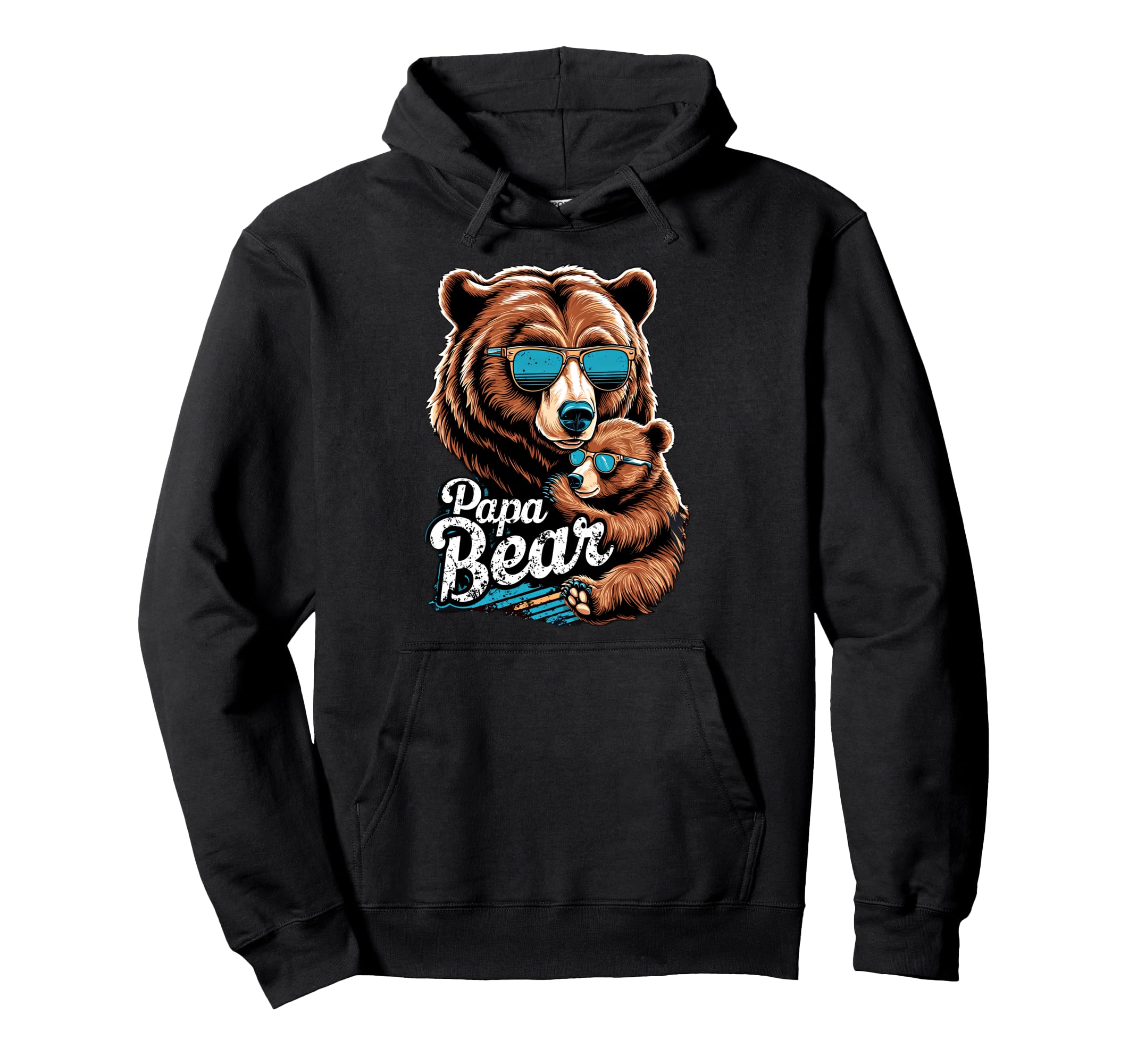 Papa Bear Husband Father Family Hoodie - Casual Everyday Wear for Adults - T-Shirt, Sweatshirt, Hoodie