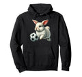 Bunny Rabbit Playing Soccer Football Hoodie - Streetwear Style Men Women - T-Shirt, Sweatshirt, Hoodie