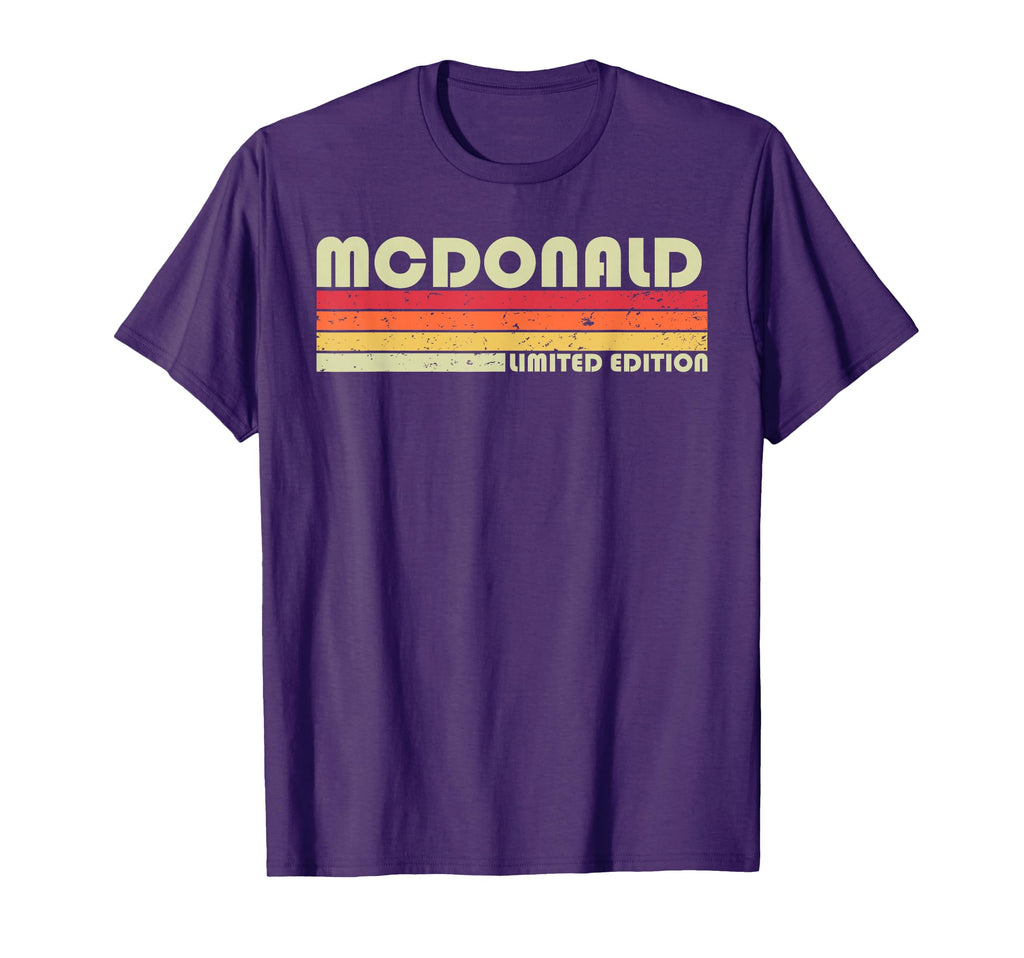 Mcdonald Surname Funny 80S T-Shirt - Casual Everyday Wear for Adults - T-Shirt, Sweatshirt, Hoodie