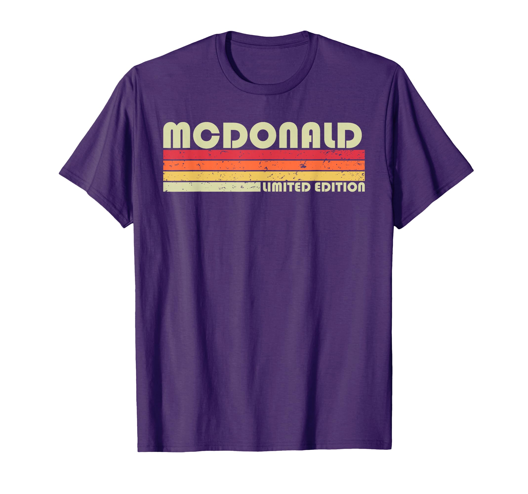 Mcdonald Surname Funny 80S T-Shirt - Casual Everyday Wear for Adults - T-Shirt, Sweatshirt, Hoodie