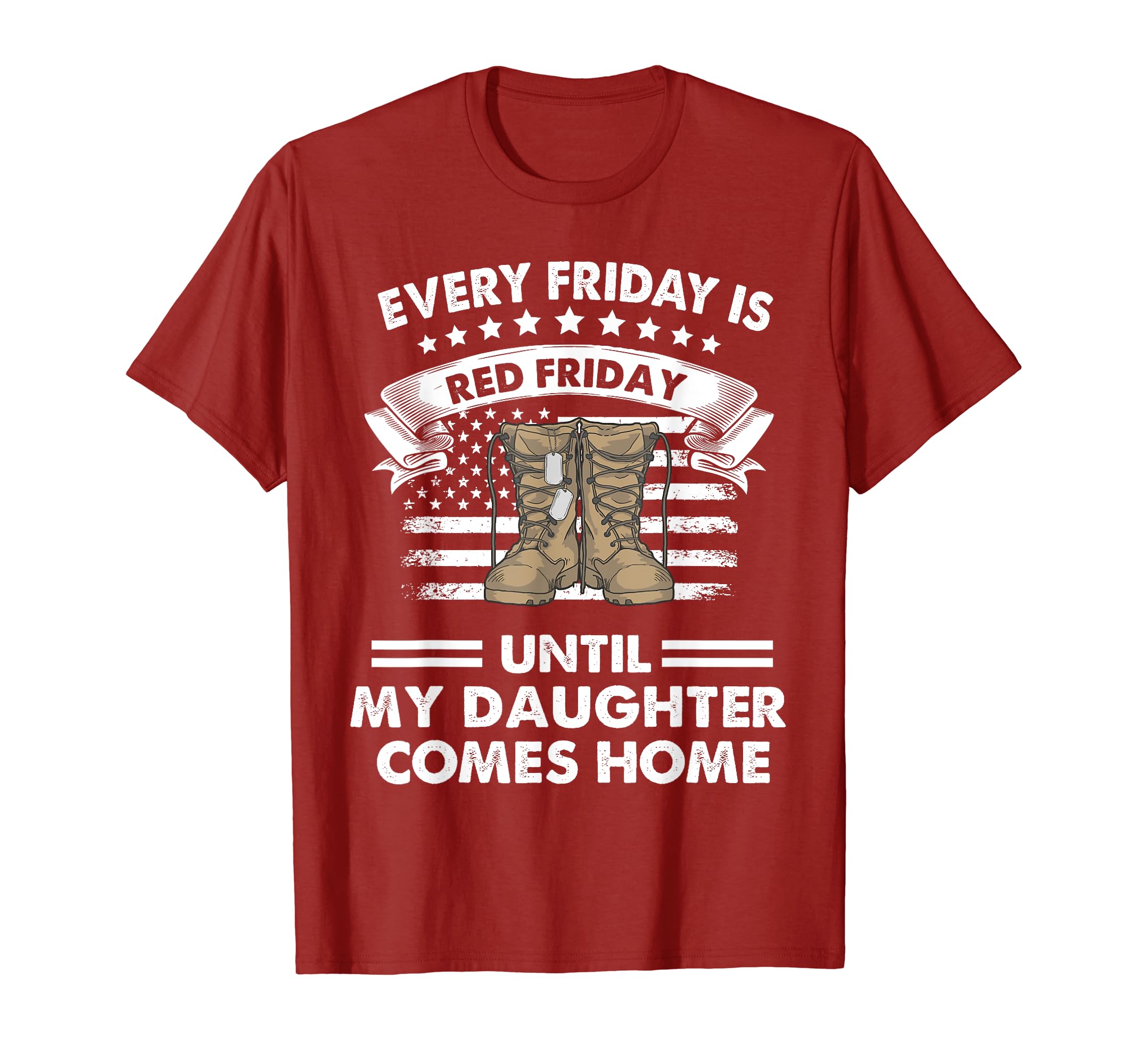 Red Friday Until My Daughter Comes T-Shirt - Aesthetic Graphic Men Women - T-Shirt, Sweatshirt, Hoodie