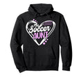 Soccer Aunt Heart Aunt Soccer Player Hoodie - Aesthetic Graphic Unisex - T-Shirt, Sweatshirt, Hoodie