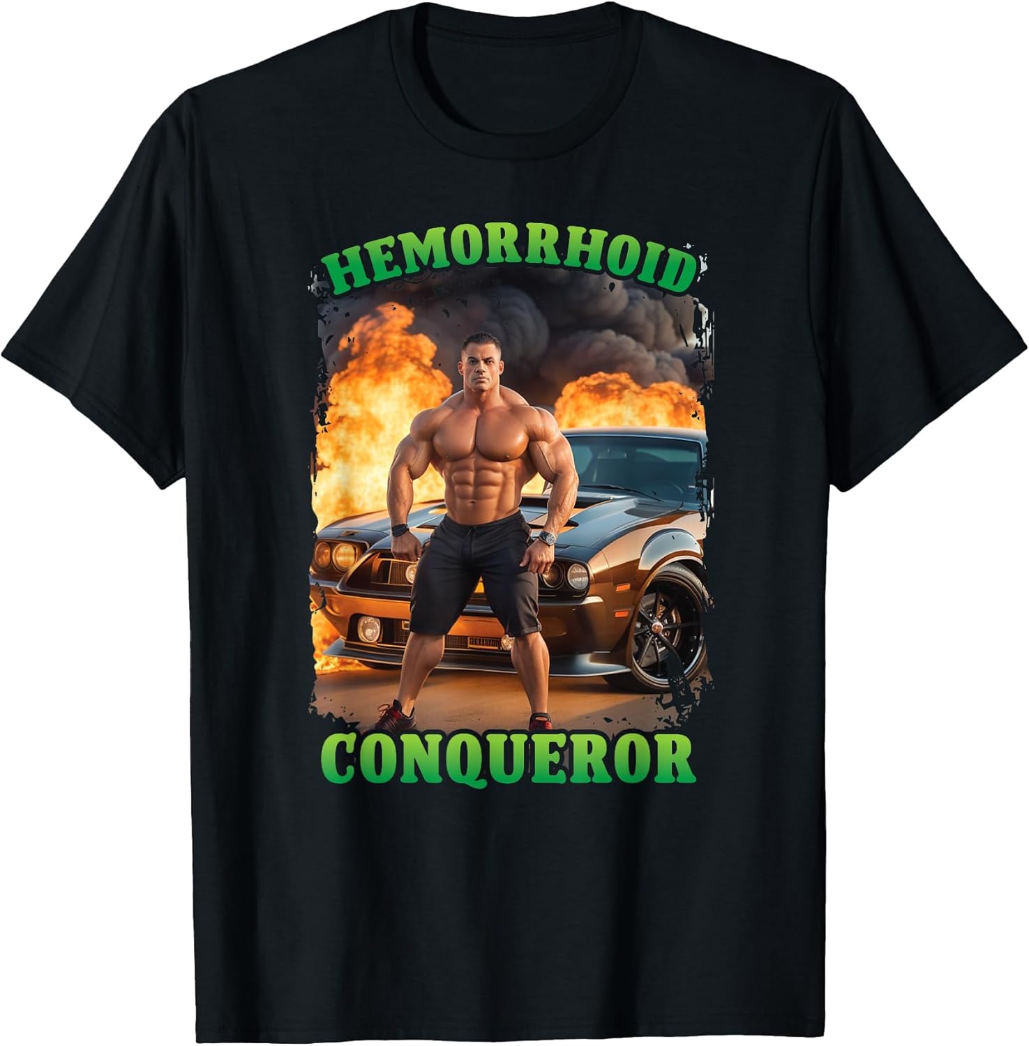 Hemorrhoid Conqueror Funny Meme Weird Offensive - Adult & Kids T-Shirts, Sweatshirts & Hoodies apparel design preview 1
