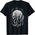 Wolf Sheep Horror Creepy Folklore Scary Goth Alt - Adult & Kids T-Shirts, Sweatshirts & Hoodies apparel design preview 1