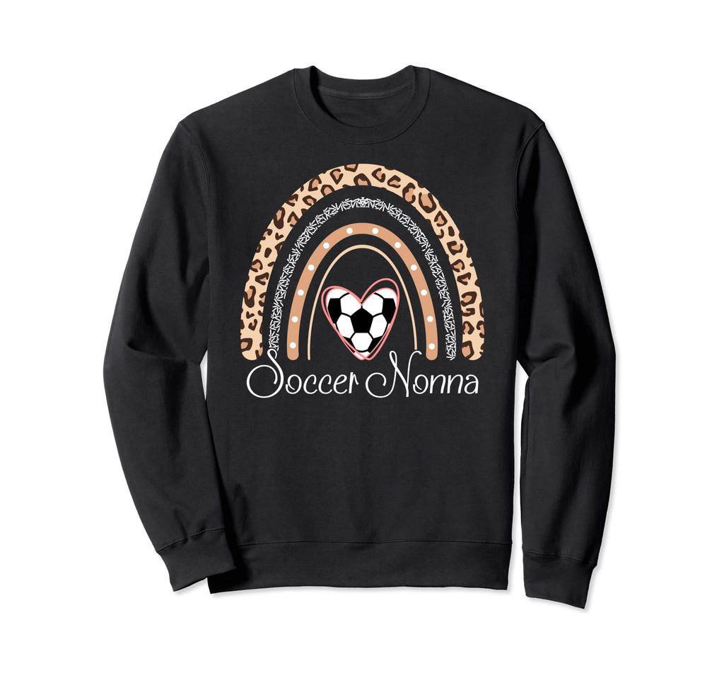 Soccer Nonna Boho Rainbow Funny Soccer Sweatshirt - Unique Graphic Unisex - T-Shirt, Sweatshirt, Hoodie