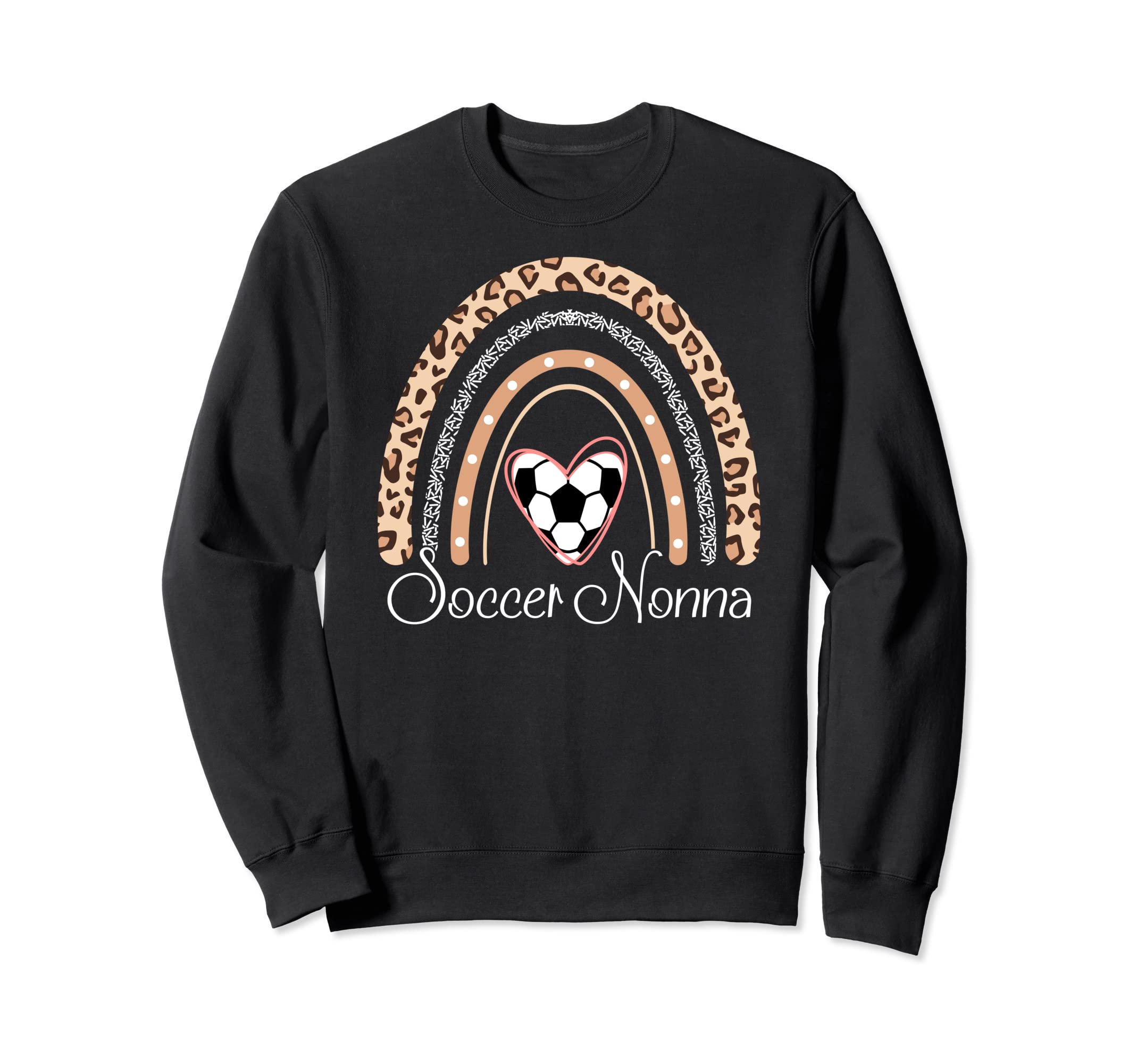 Soccer Nonna Boho Rainbow Funny Soccer Sweatshirt - Unique Graphic Unisex - T-Shirt, Sweatshirt, Hoodie